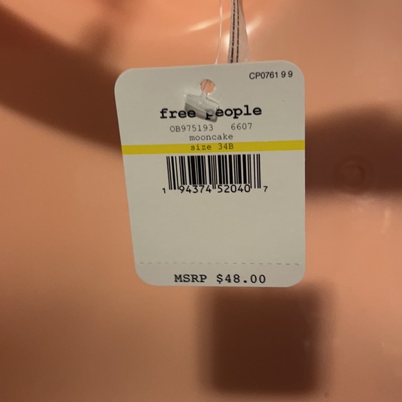 Free people, Ari underwire bra, pink, 34B, NWT - Picture 6 of 7